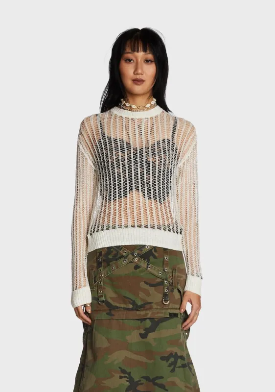 Complex Self Sheer Sweater sold by Dolls Kill