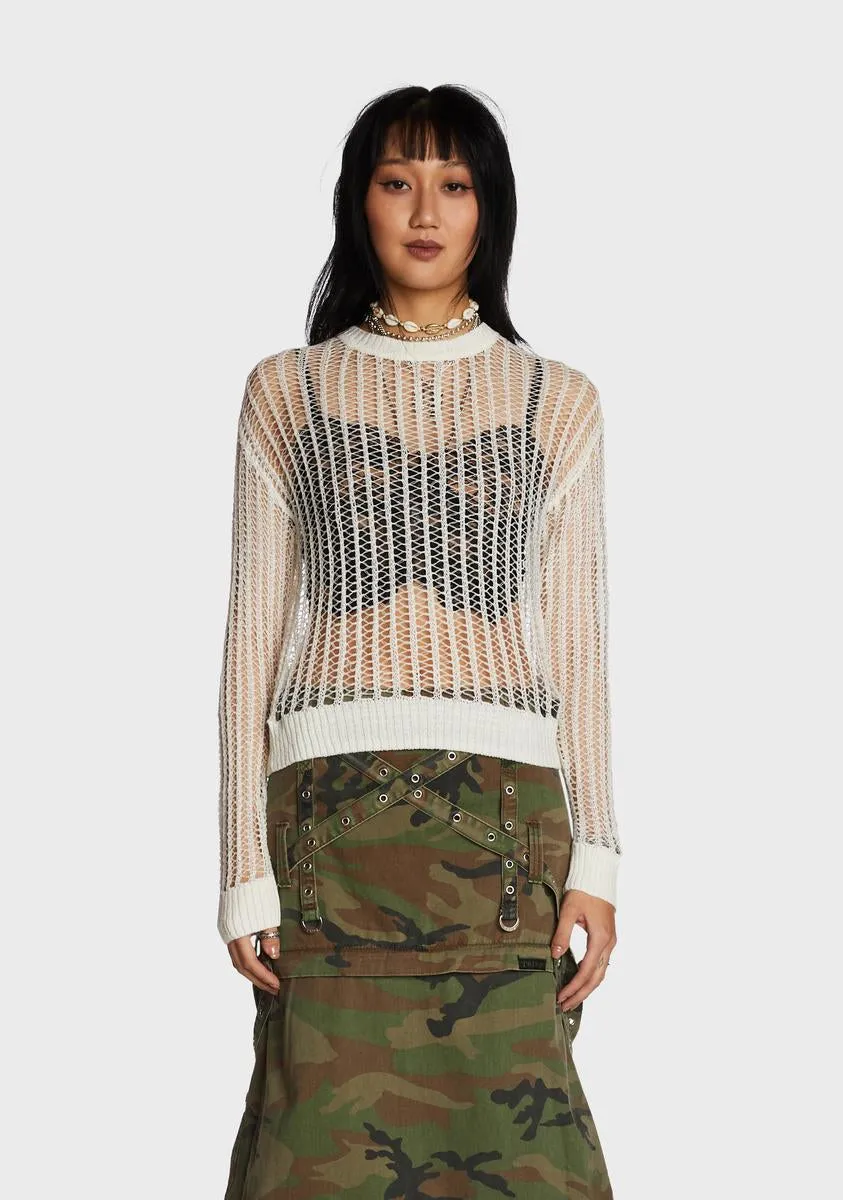 Complex Self Sheer Sweater sold by Dolls Kill