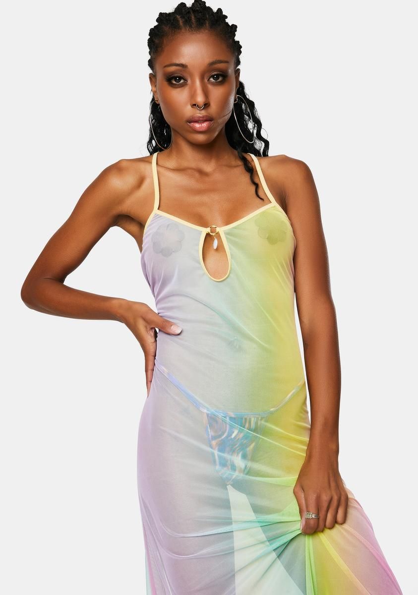 Rainbow M Extended Chemise sold by Dolls Kill product image thumbnail 2