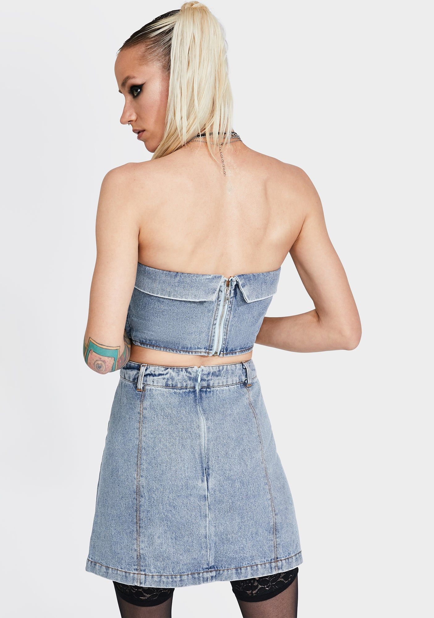 Daria Denim Tube Top sold by Dolls Kill product image thumbnail 4