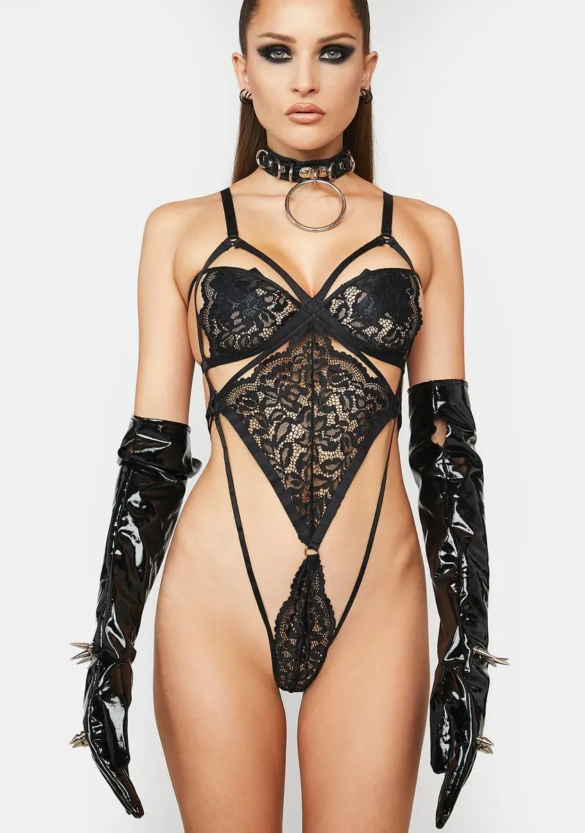 Only Prettier Lace Strappy Teddy sold by Dolls Kill