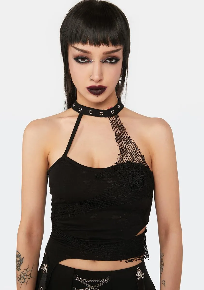 Rocker Decadent Halter Top sold by Dolls Kill