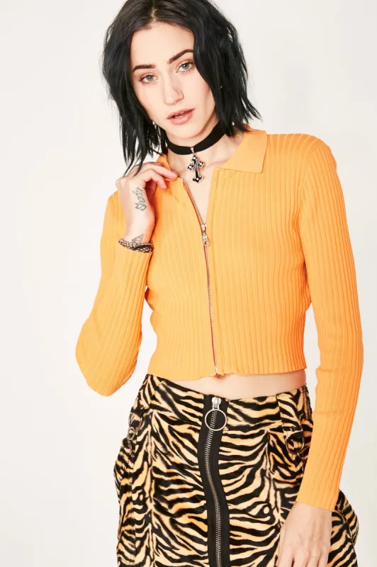 Mango Happy Speech Ribbed Top sold by Dolls Kill