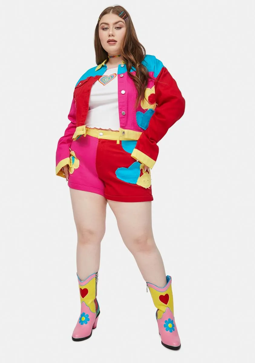 Plus Free Luv Nation Colorblock Applique Twill Jacket sold by Dolls Kill product image thumbnail 2