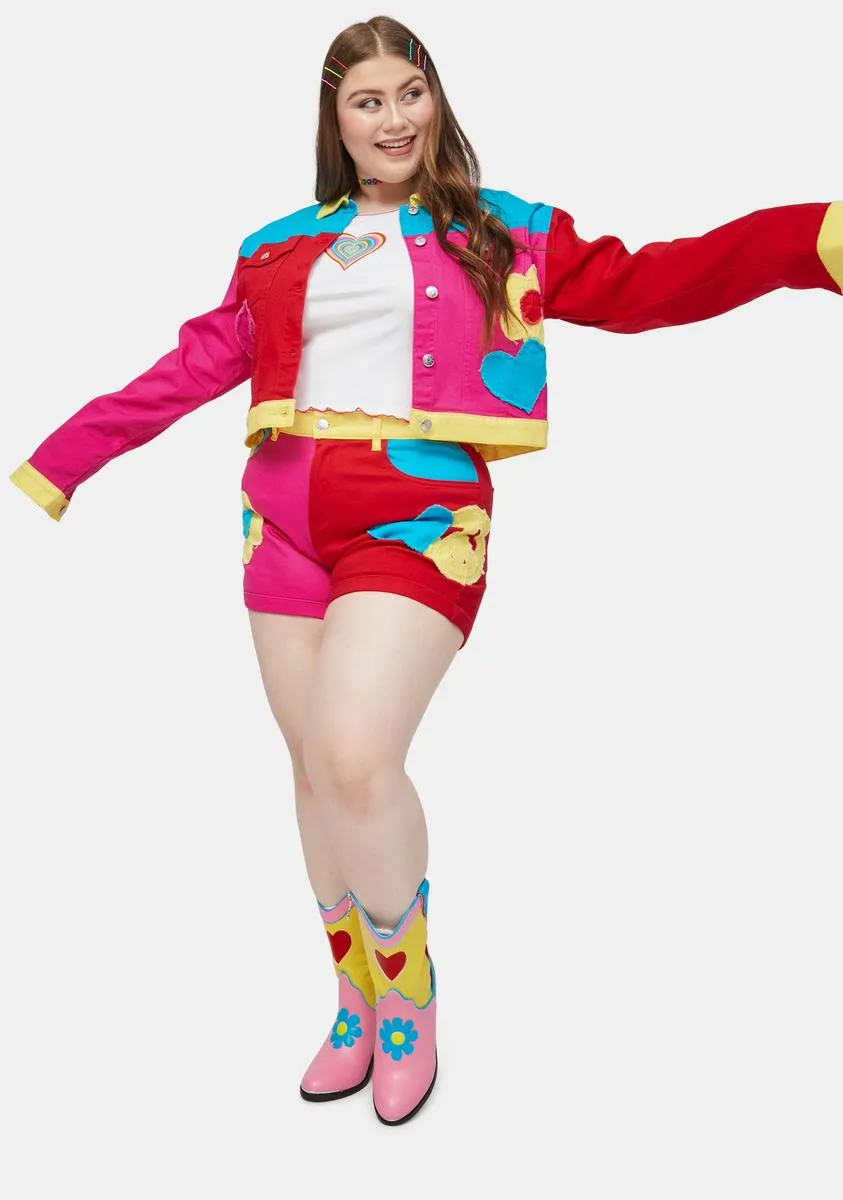 Plus Free Luv Nation Colorblock Applique Twill Jacket sold by Dolls Kill product image thumbnail 3