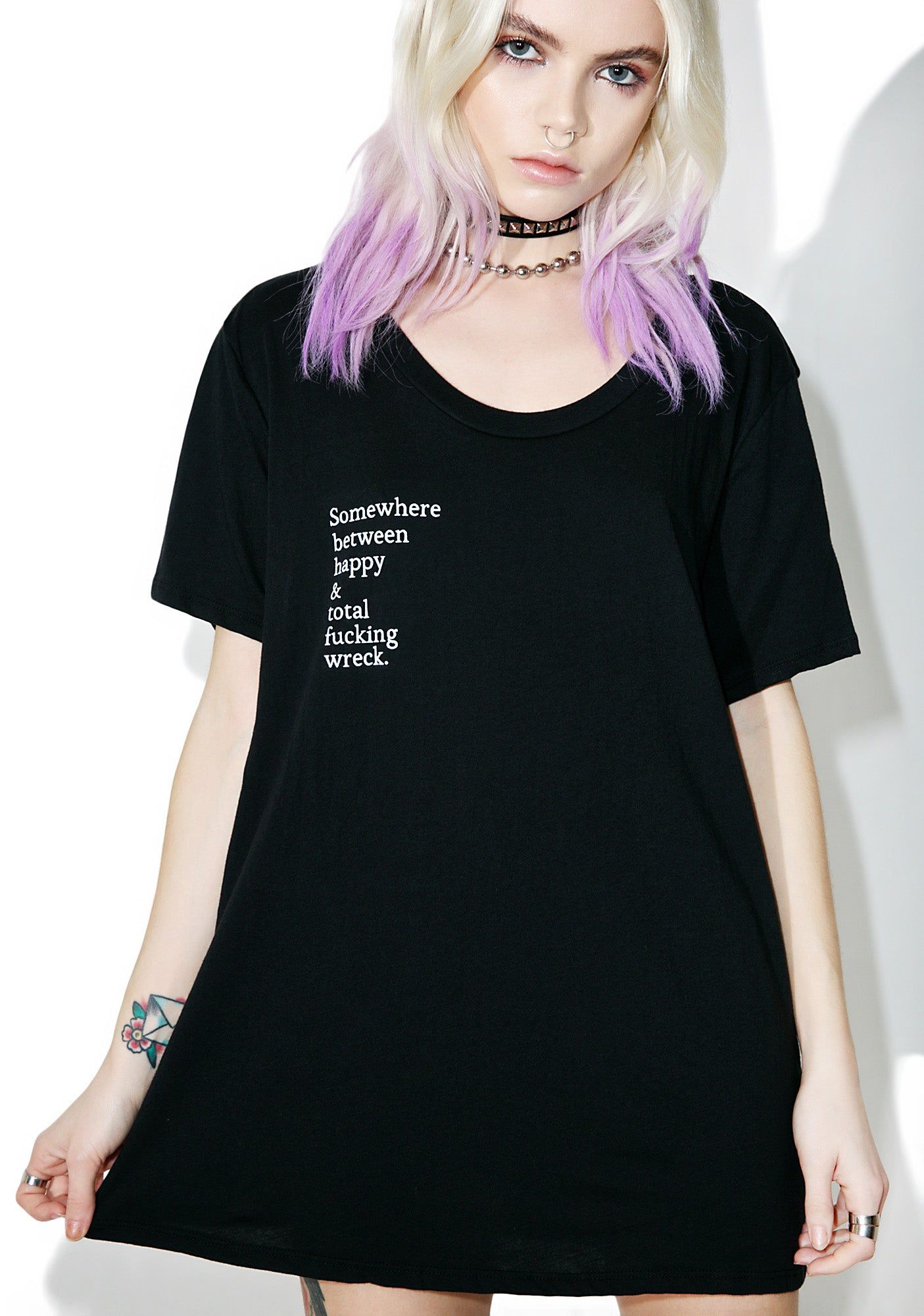 Happy Wreck Tee sold by Dolls Kill