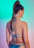Marble Print Recycled Triangle Bikini Top sold by Dolls Kill