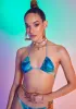 Marble Print Recycled Triangle Bikini Top sold by Dolls Kill