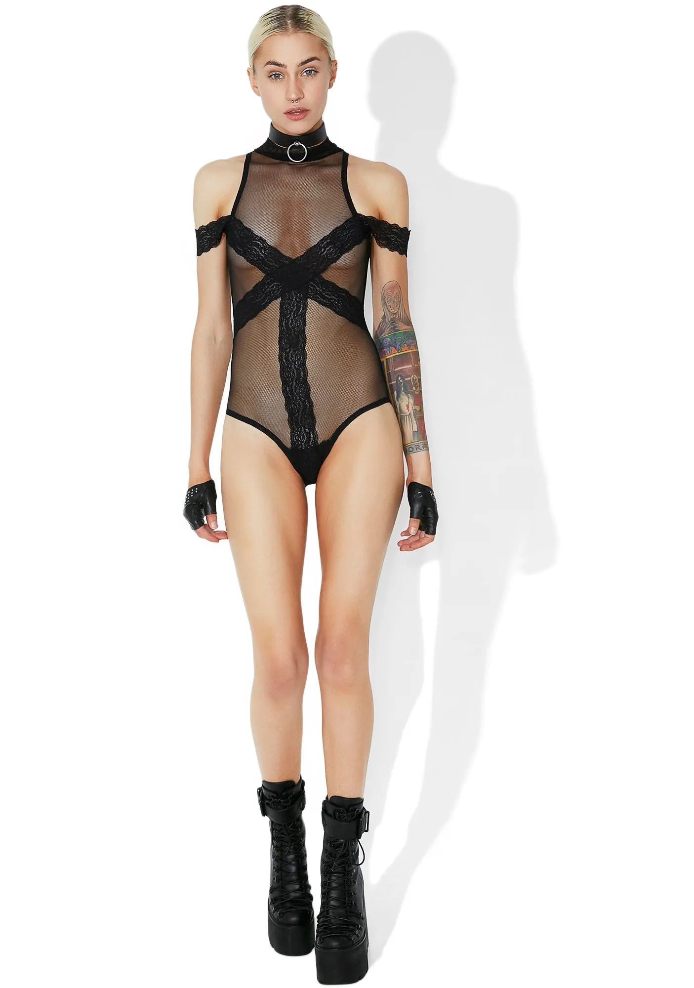 Breakdown Sheer Bodysuit sold by Dolls Kill product image thumbnail 5