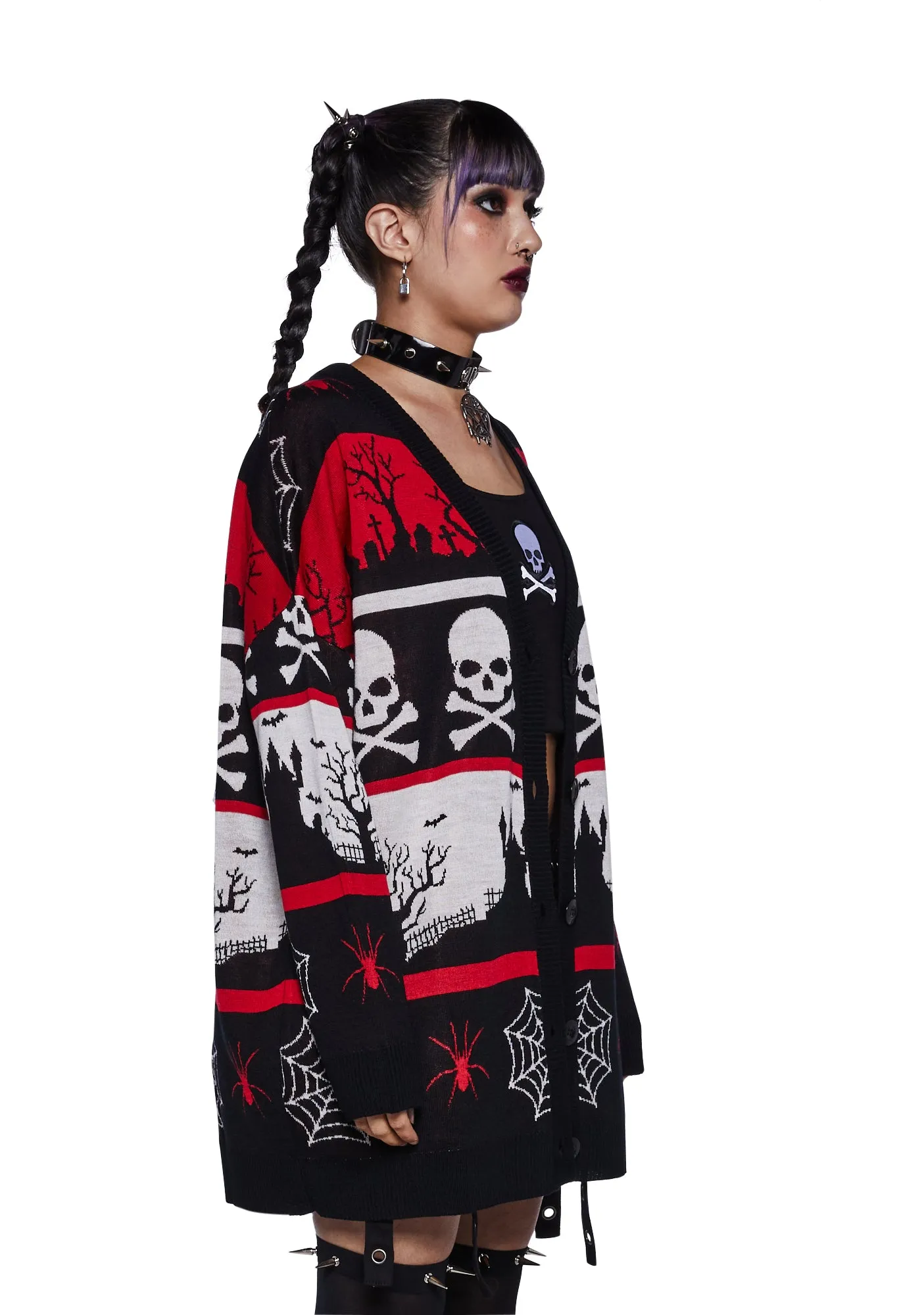 Hollow Grounds Knit Cardigan sold by Dolls Kill product image thumbnail 3