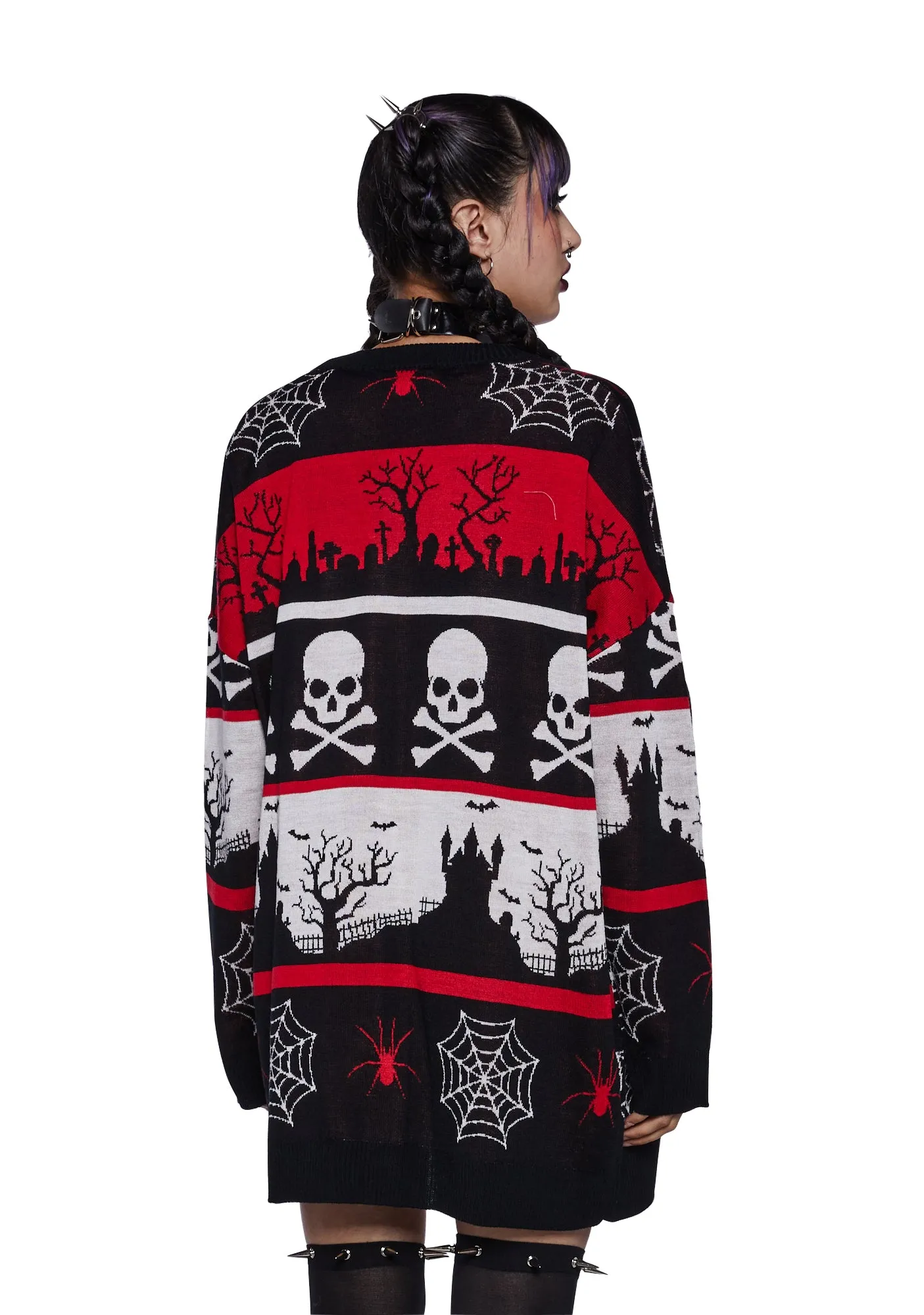 Hollow Grounds Knit Cardigan sold by Dolls Kill product image thumbnail 4