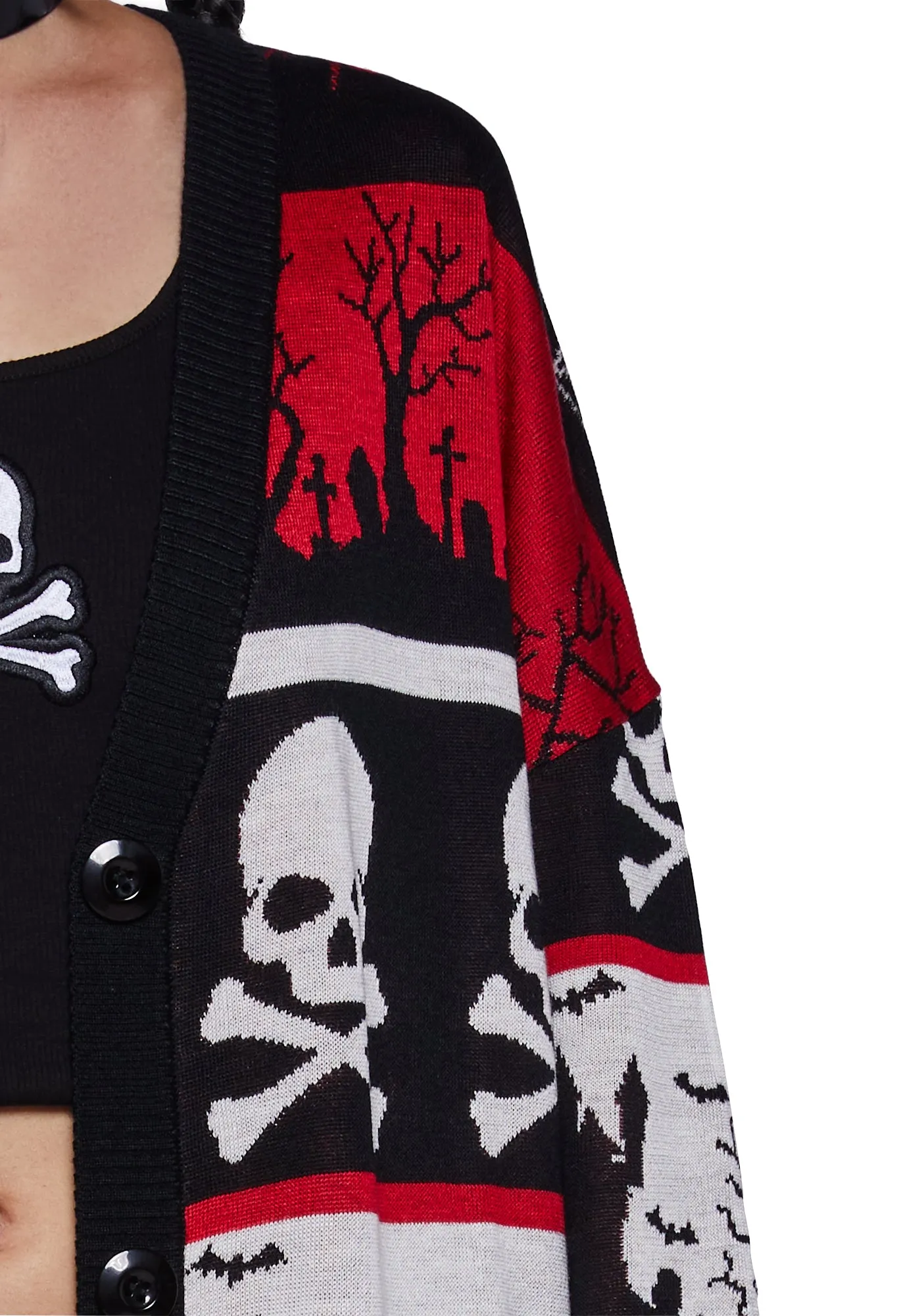 Hollow Grounds Knit Cardigan sold by Dolls Kill product image thumbnail 5