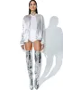 Silver Lining Bomber Jacket sold by Dolls Kill