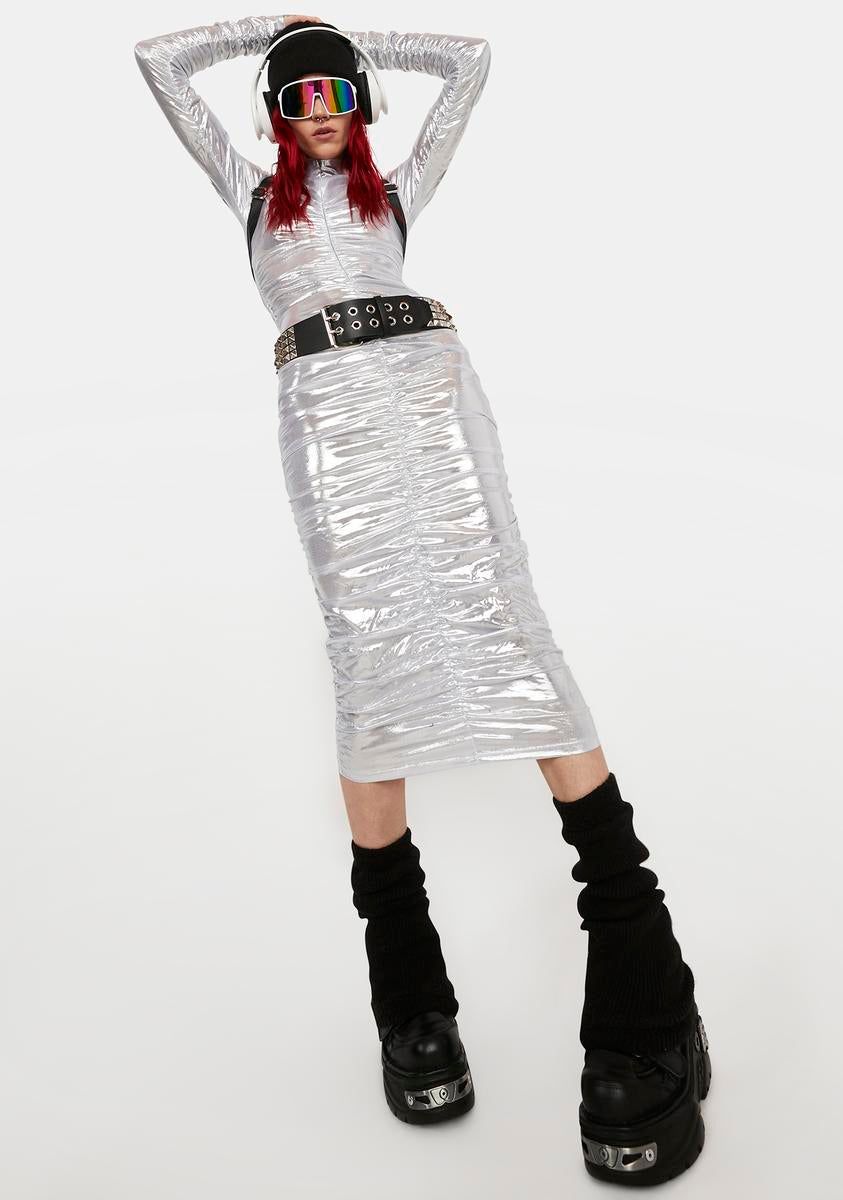 Moon Boss Ruched Maxi Dress sold by Dolls Kill product image thumbnail 2