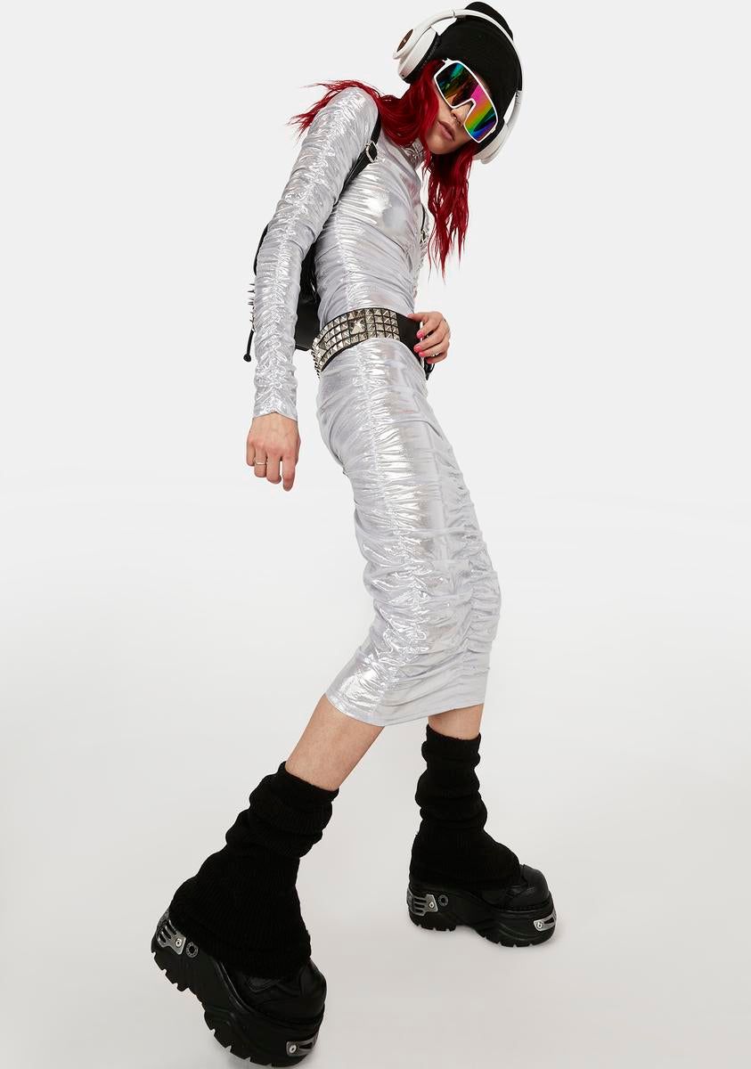 Moon Boss Ruched Maxi Dress sold by Dolls Kill product image thumbnail 3