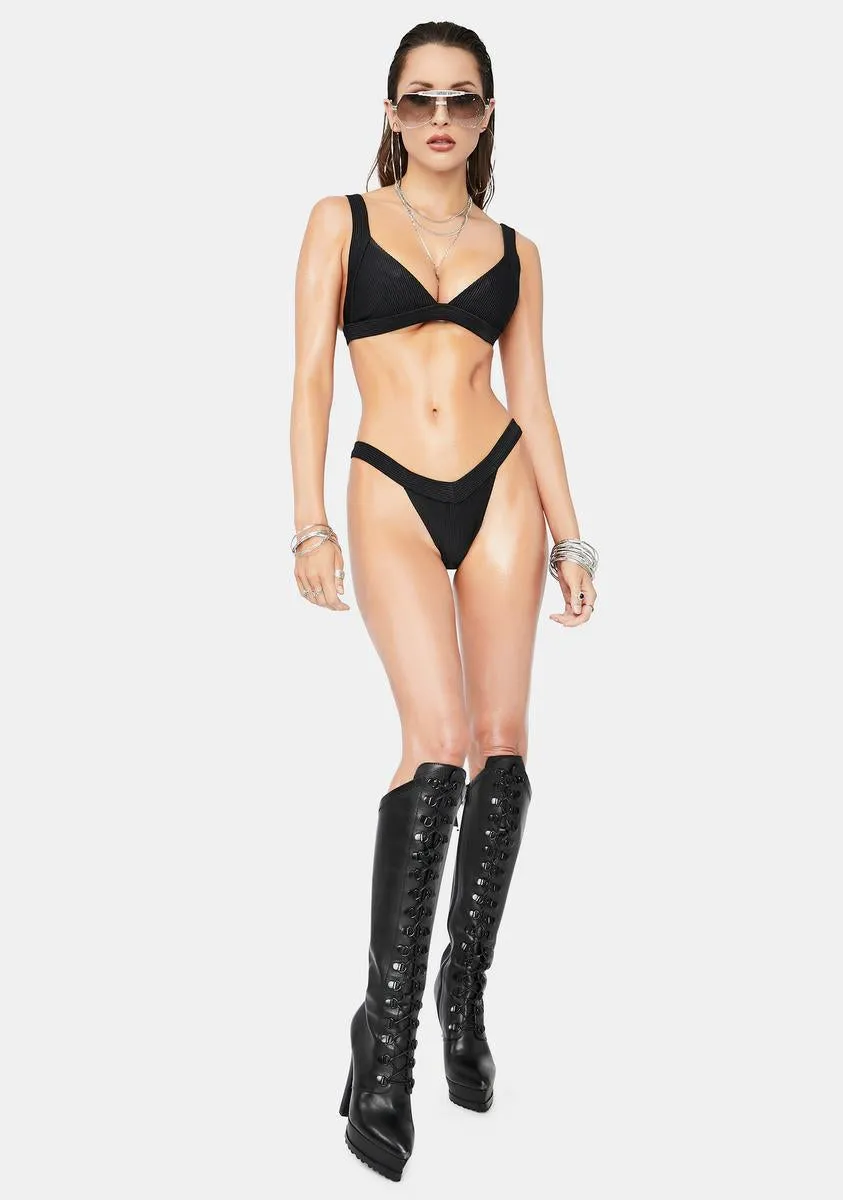 Georgia Ribbed Bikini Top sold by Dolls Kill product image thumbnail 3