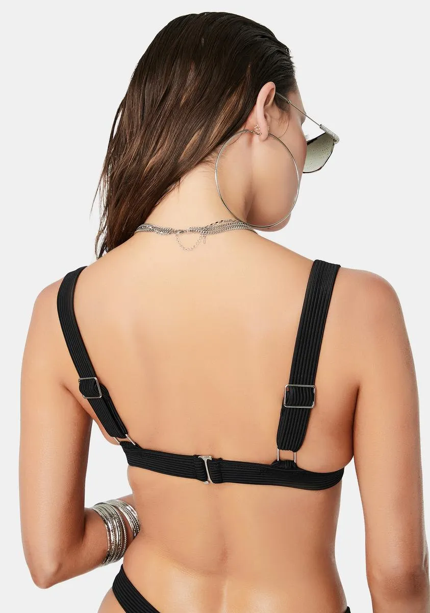 Georgia Ribbed Bikini Top sold by Dolls Kill product image thumbnail 4