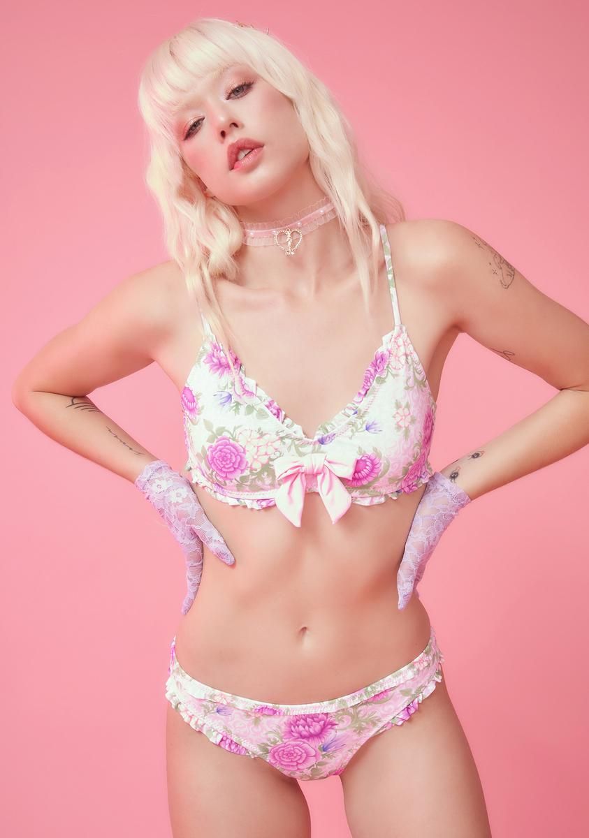 Blooming Polaroid Fever Bikini Set sold by Dolls Kill