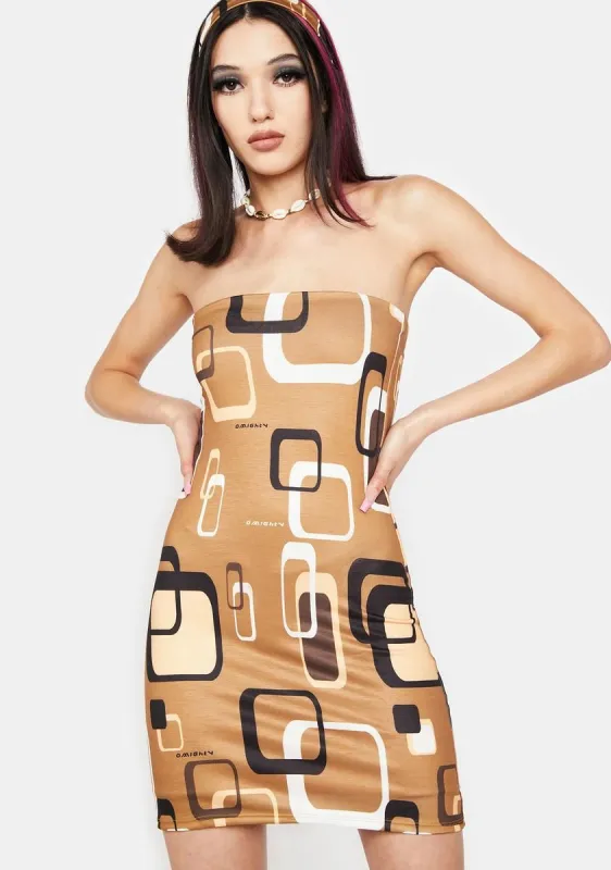 Mocha Telly Mini Dress sold by Dolls Kill