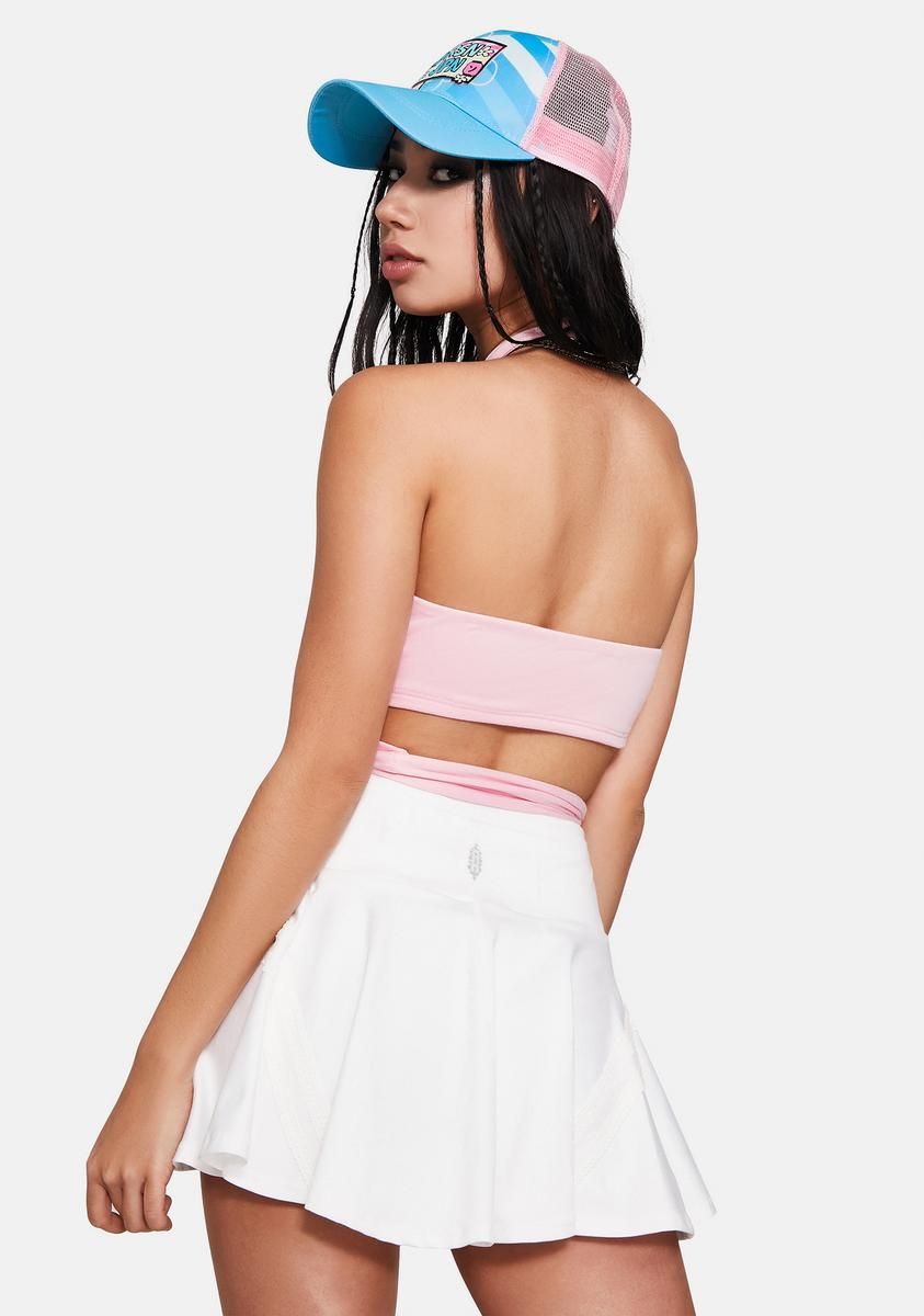 Bubblegum Relaxed State Cross Front Crop Top sold by Dolls Kill product image thumbnail 4