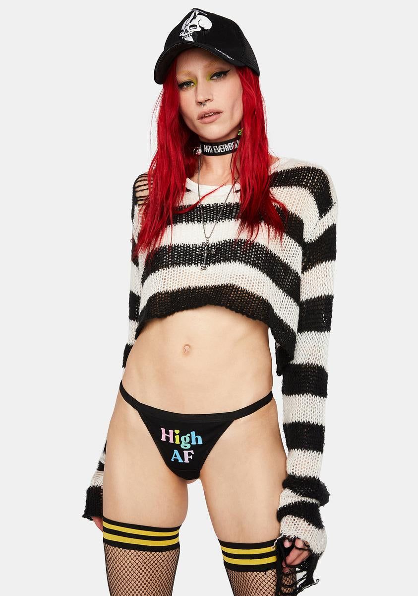 Black High AF Thong sold by Dolls Kill product image thumbnail 2