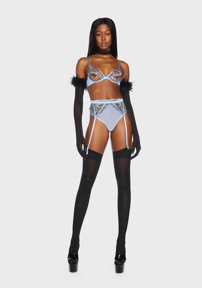 Mayla Floral Embroidered Suspender sold by Dolls Kill product image thumbnail 3