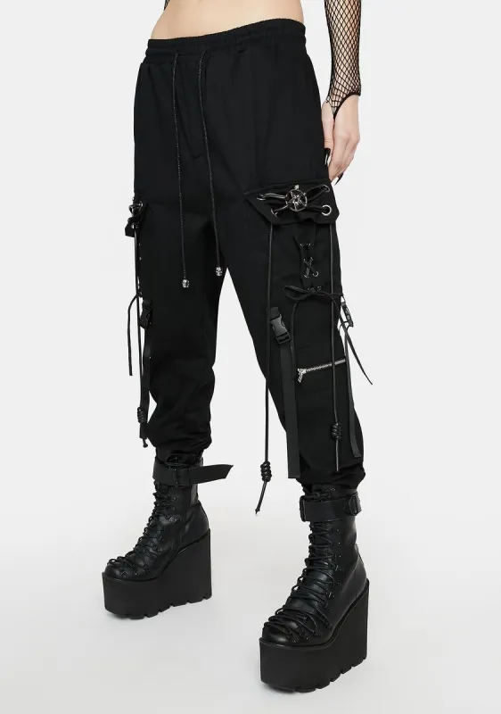 Pentagram Cargo Joggers sold by Dolls Kill