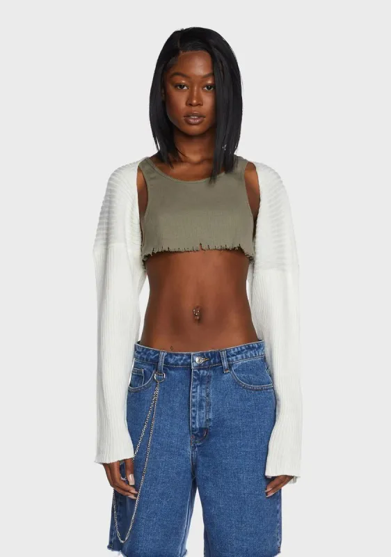 Inner Zen Cropped Cardigan sold by Dolls Kill