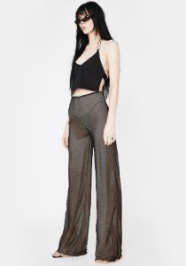 Black Ara Mesh Pants sold by Dolls Kill