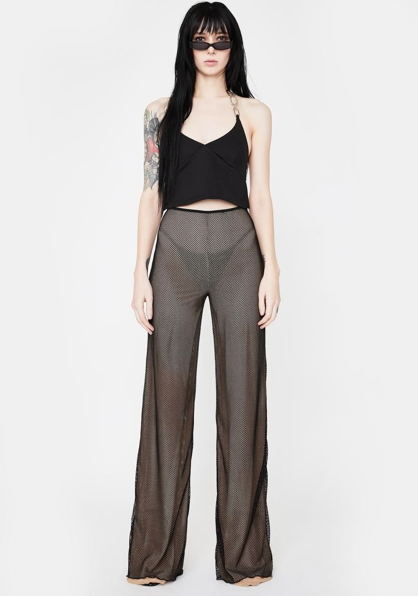 Black Ara Mesh Pants sold by Dolls Kill product image thumbnail 3