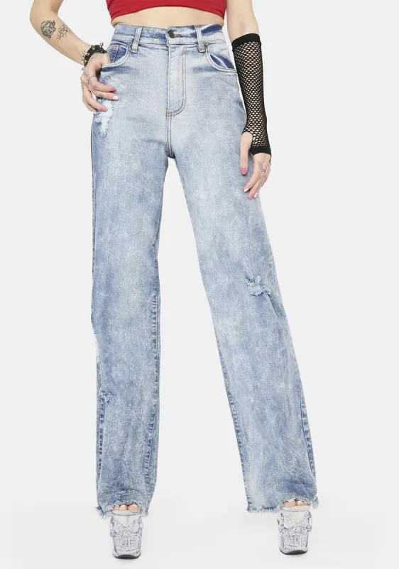 Night Scene Acid Wash Jeans sold by Dolls Kill