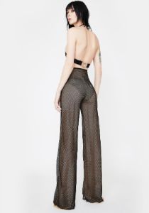 Black Ara Mesh Pants sold by Dolls Kill