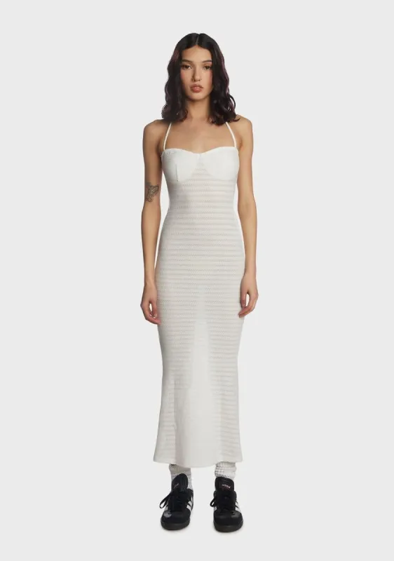 Blanc My Own World Midi Dress sold by Dolls Kill