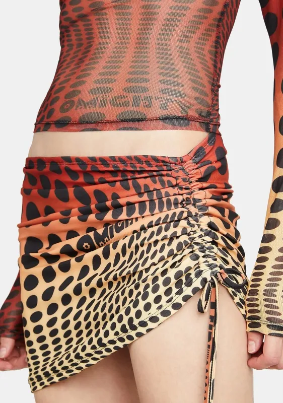 Orange Illusion Mini Skirt sold by Dolls Kill