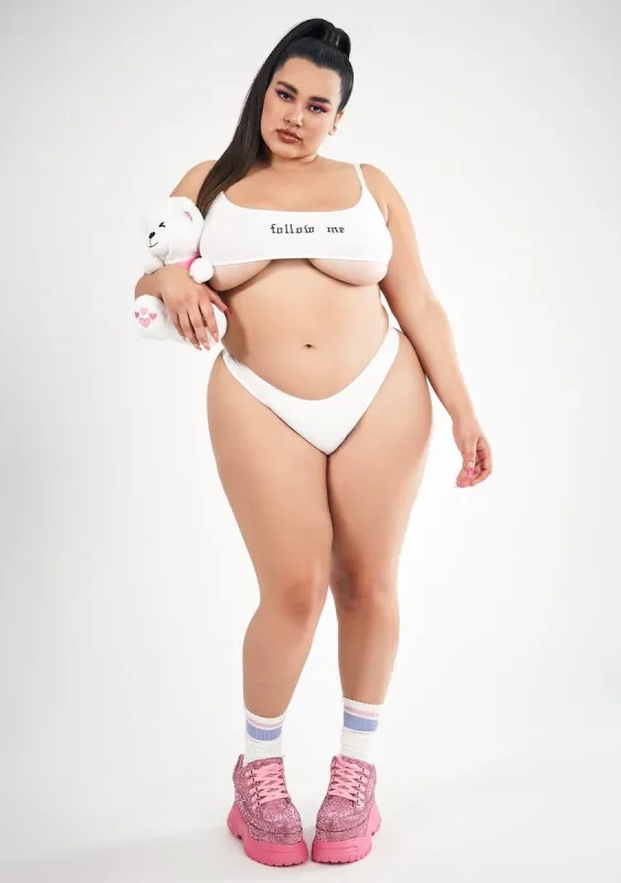 Plus Like And Subscribe Graphic Bra Top sold by Dolls Kill