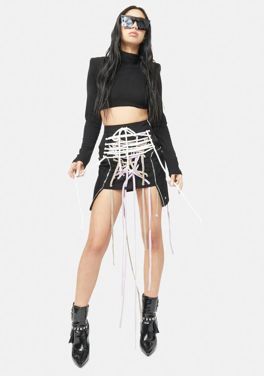 Sneaky Wink Strap Mini Skirt sold by Dolls Kill product image thumbnail 3