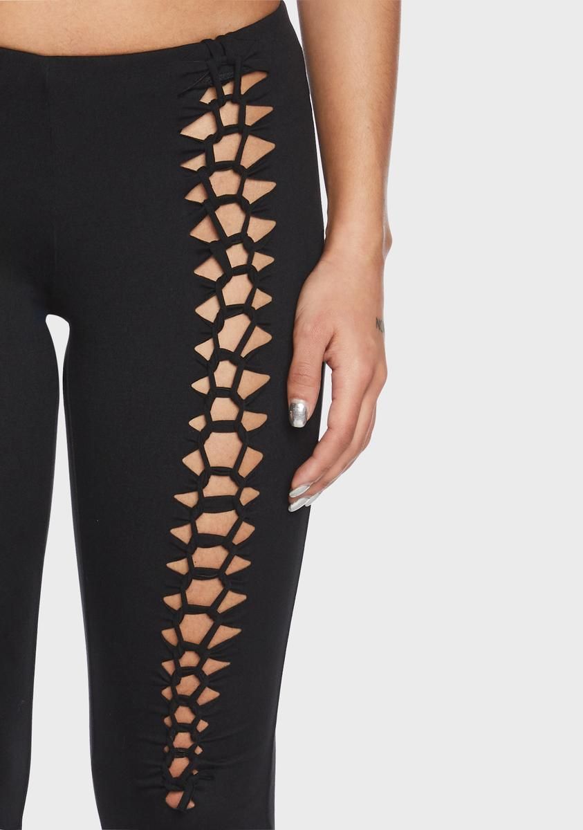 Real Baddie Cut-Out Flare Pants sold by Dolls Kill product image thumbnail 2