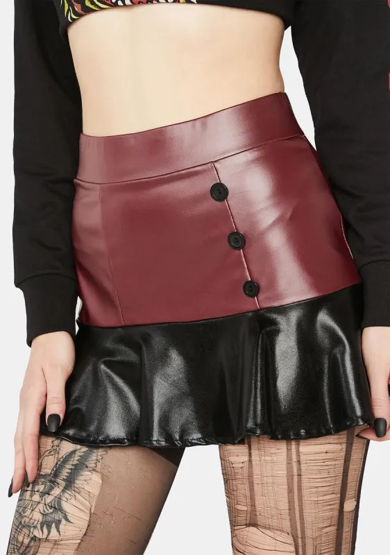 Honorary Band Member Vegan Leather Skirt sold by Dolls Kill