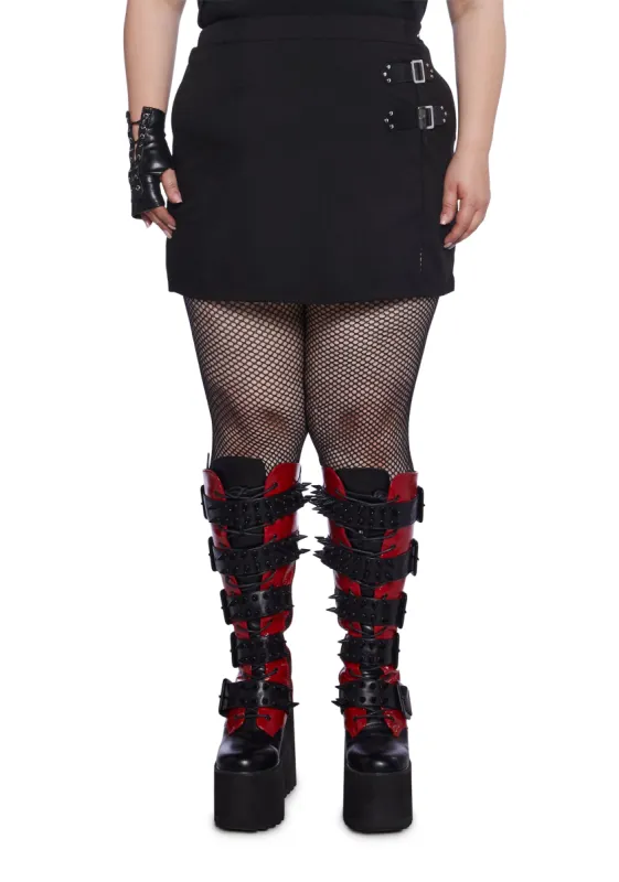 Plus Twilight Doom Mini Skirt - Black sold by Dolls Kill