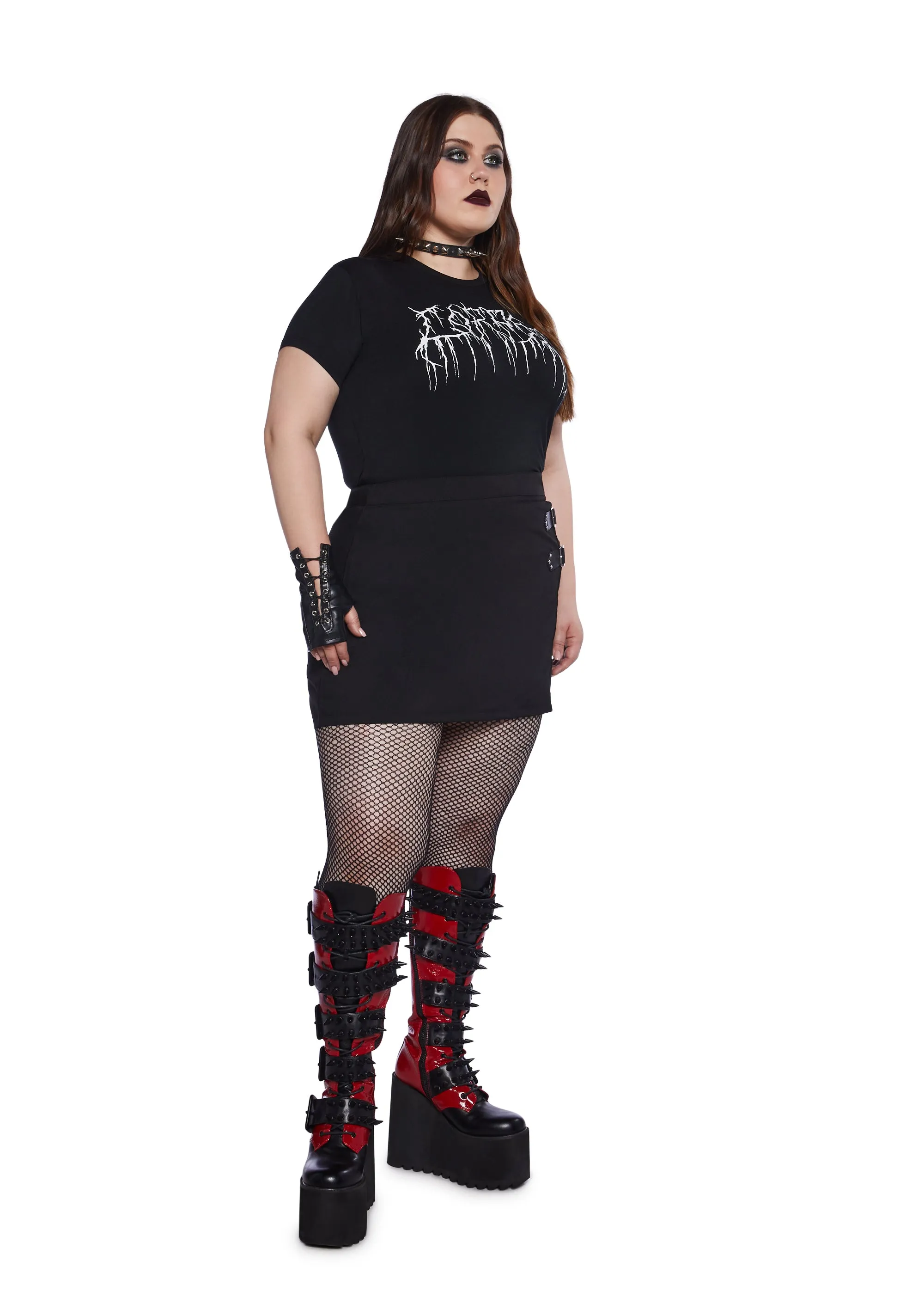 Plus Twilight Doom Mini Skirt - Black sold by Dolls Kill product image thumbnail 2