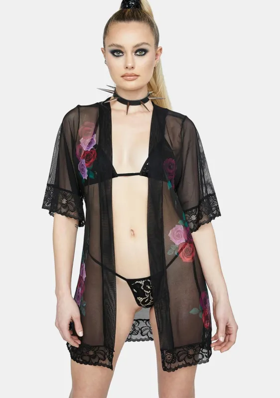 Blooming Love Floral Robe & Thong sold by Dolls Kill
