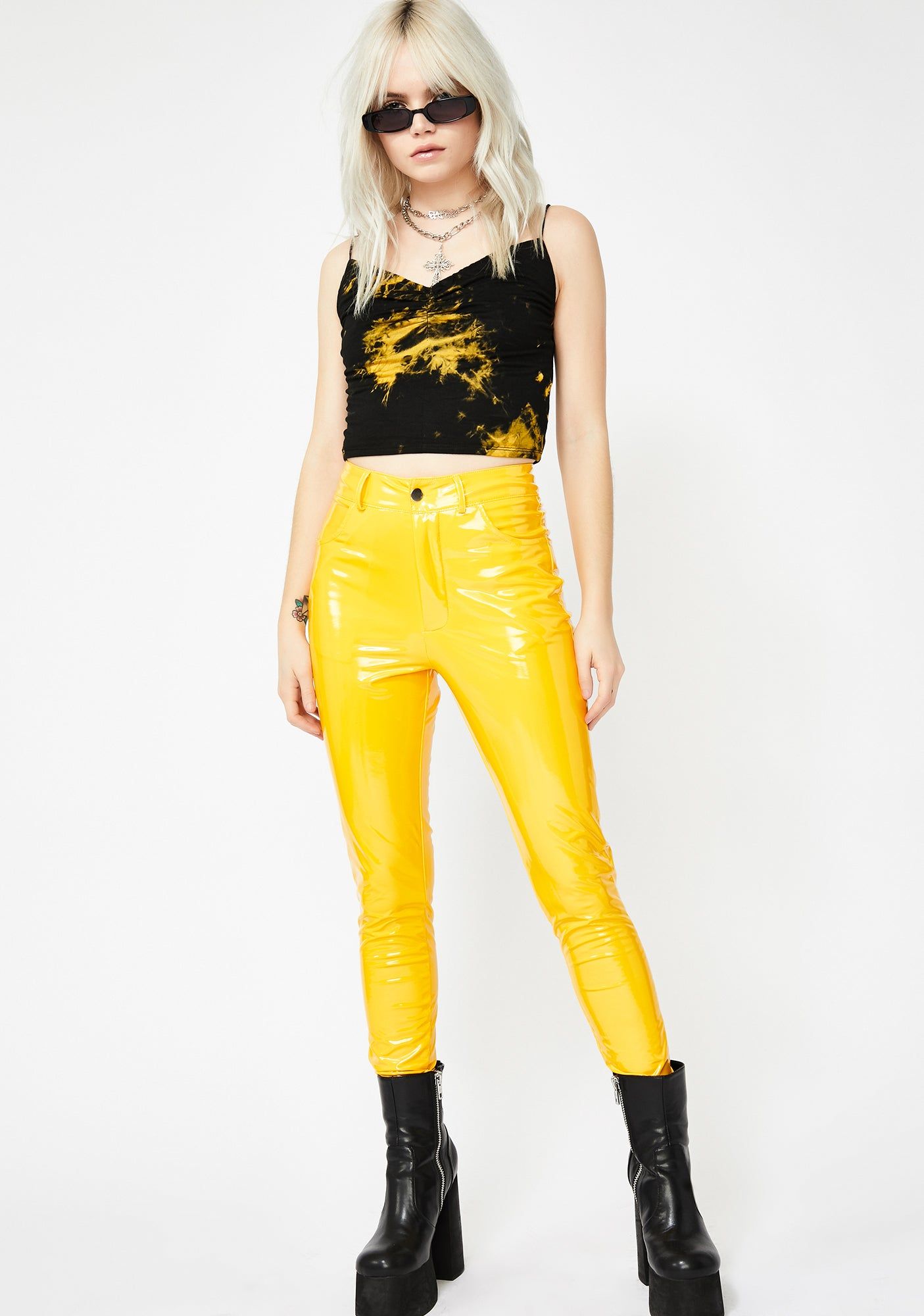 Electric Groovy Zone Tie Dye Tank sold by Dolls Kill product image thumbnail 3