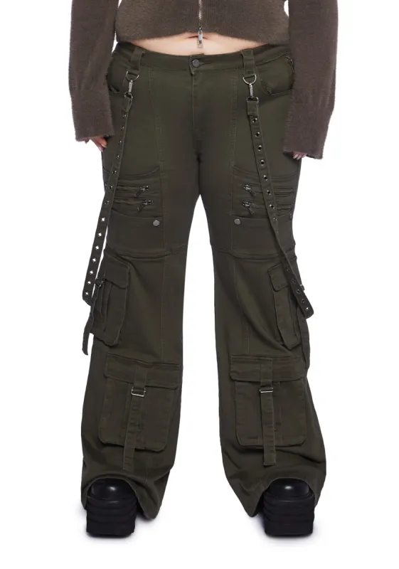 PLUS AURORA STRETCH TWILL CARGOS sold by Dolls Kill