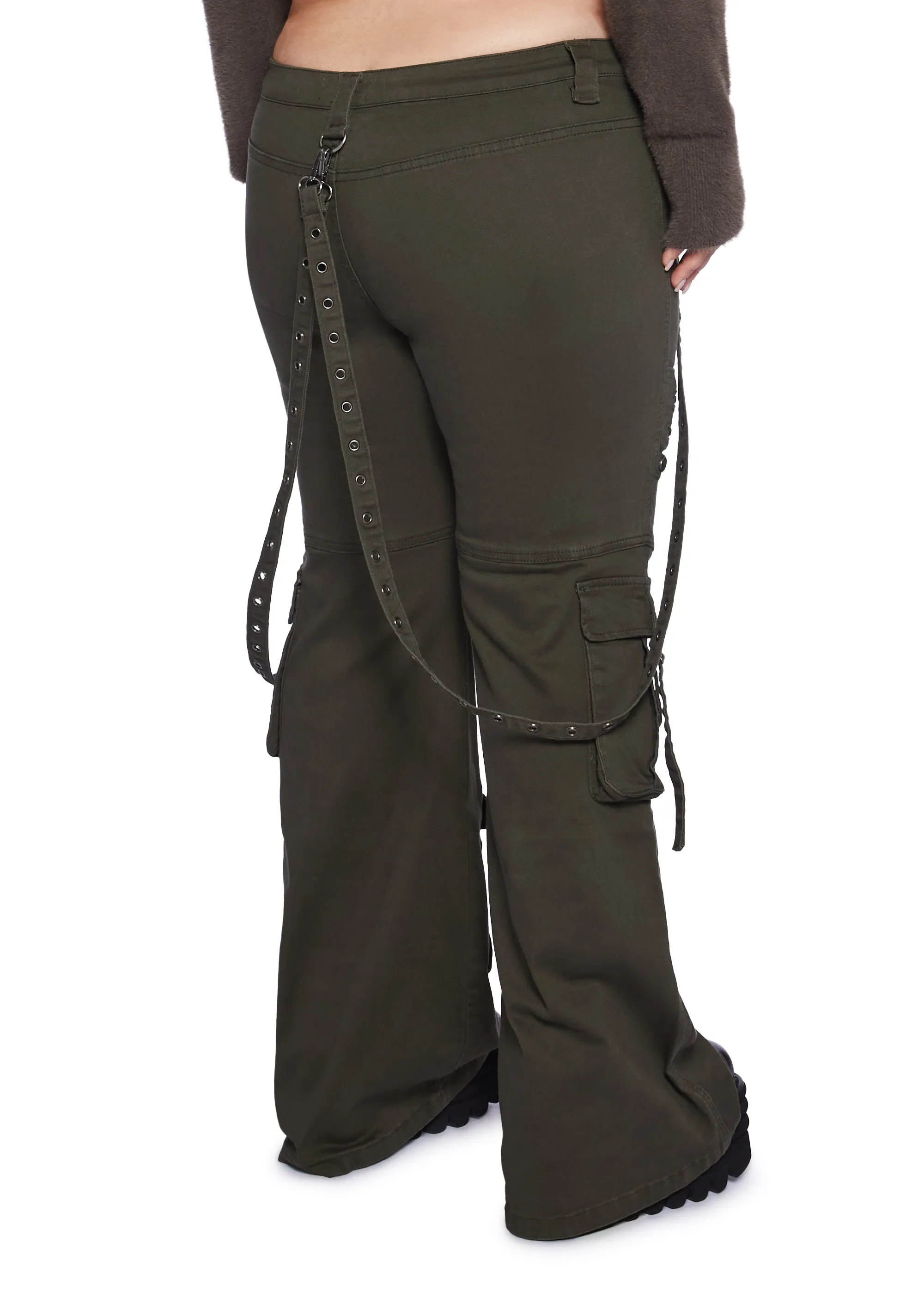 PLUS AURORA STRETCH TWILL CARGOS sold by Dolls Kill product image thumbnail 4