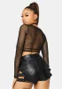 Night Oh So Charming Mesh Crop Top sold by Dolls Kill