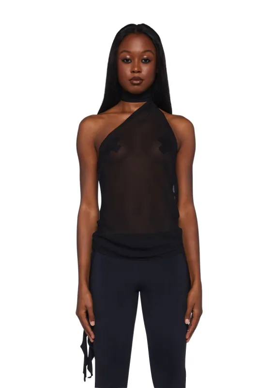 Lux Sheer Tie Top sold by Dolls Kill