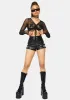 Night Oh So Charming Mesh Crop Top sold by Dolls Kill
