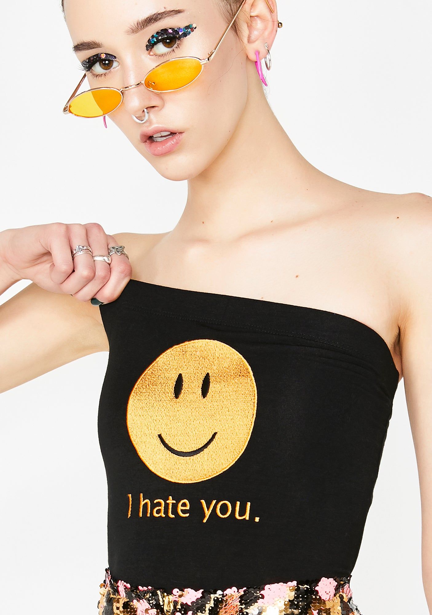 I Hate You Boob Tube sold by Dolls Kill product image thumbnail 2