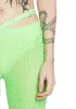 Stardust Showdown Strappy Flares - Neon Green sold by Dolls Kill