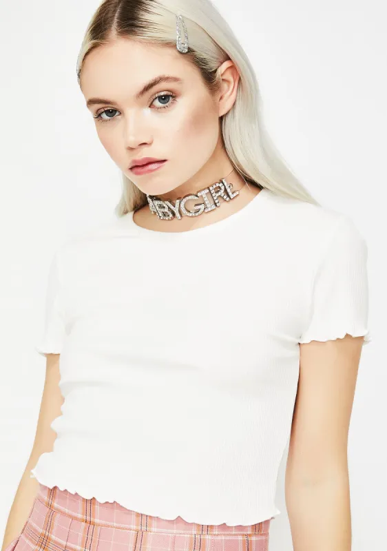 Daddyz Grl Crop Tee sold by Dolls Kill